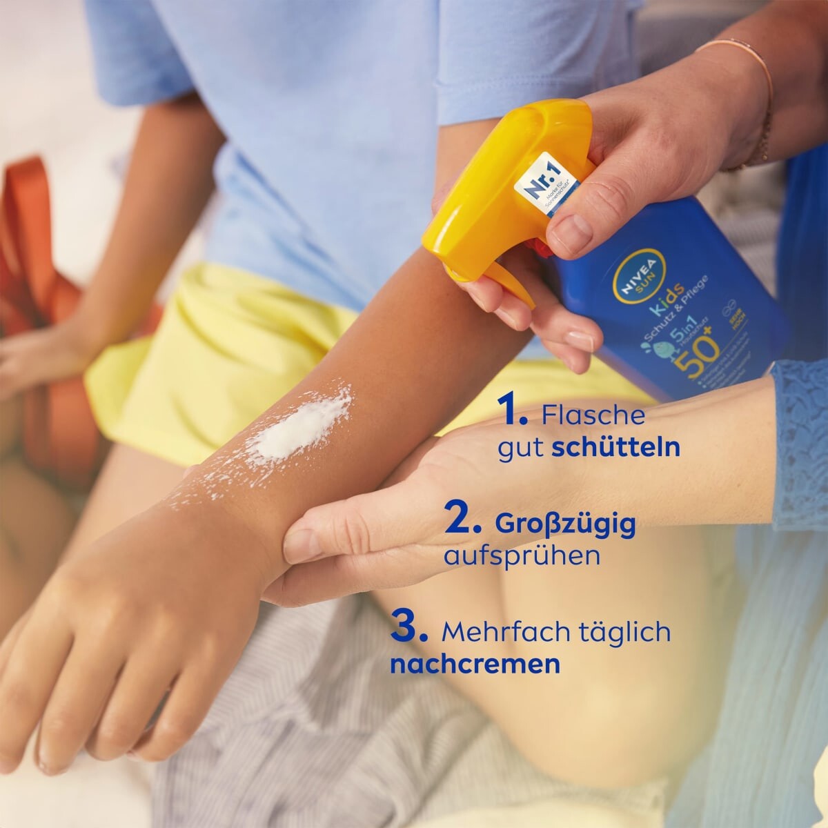 Солнцезащитный спрей для защиты детей и усилителя Уход SPF 50+ 250мл NIVEA — фото 3