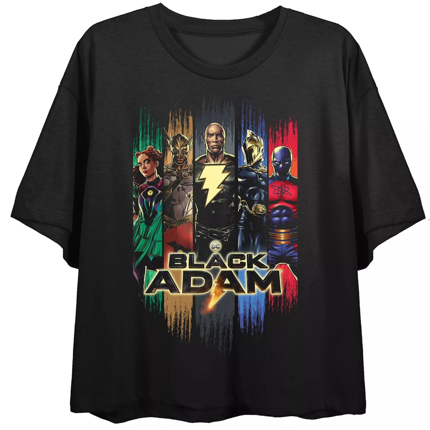 Черная футболка с рисунком персонажей Adam для юниоров Licensed Character — фото 2