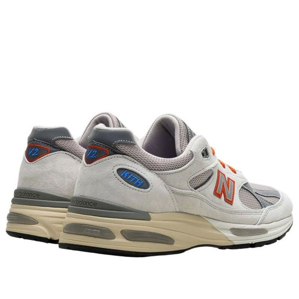 Кроссовки x kith 991v2 made in uk New Balance, бежевый — фото 3
