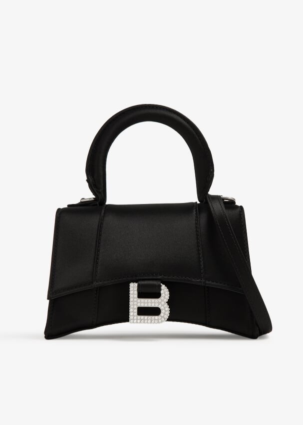 

Сумка Balenciaga Hourglass XS Top Handle, черный