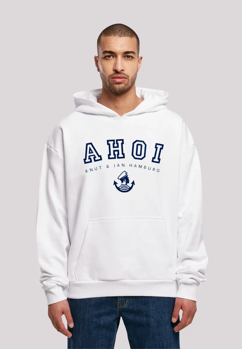 

Толстовка F4NT4STIC "Hoodie Ahoi Knut & Jan Hamburg", принт, белый