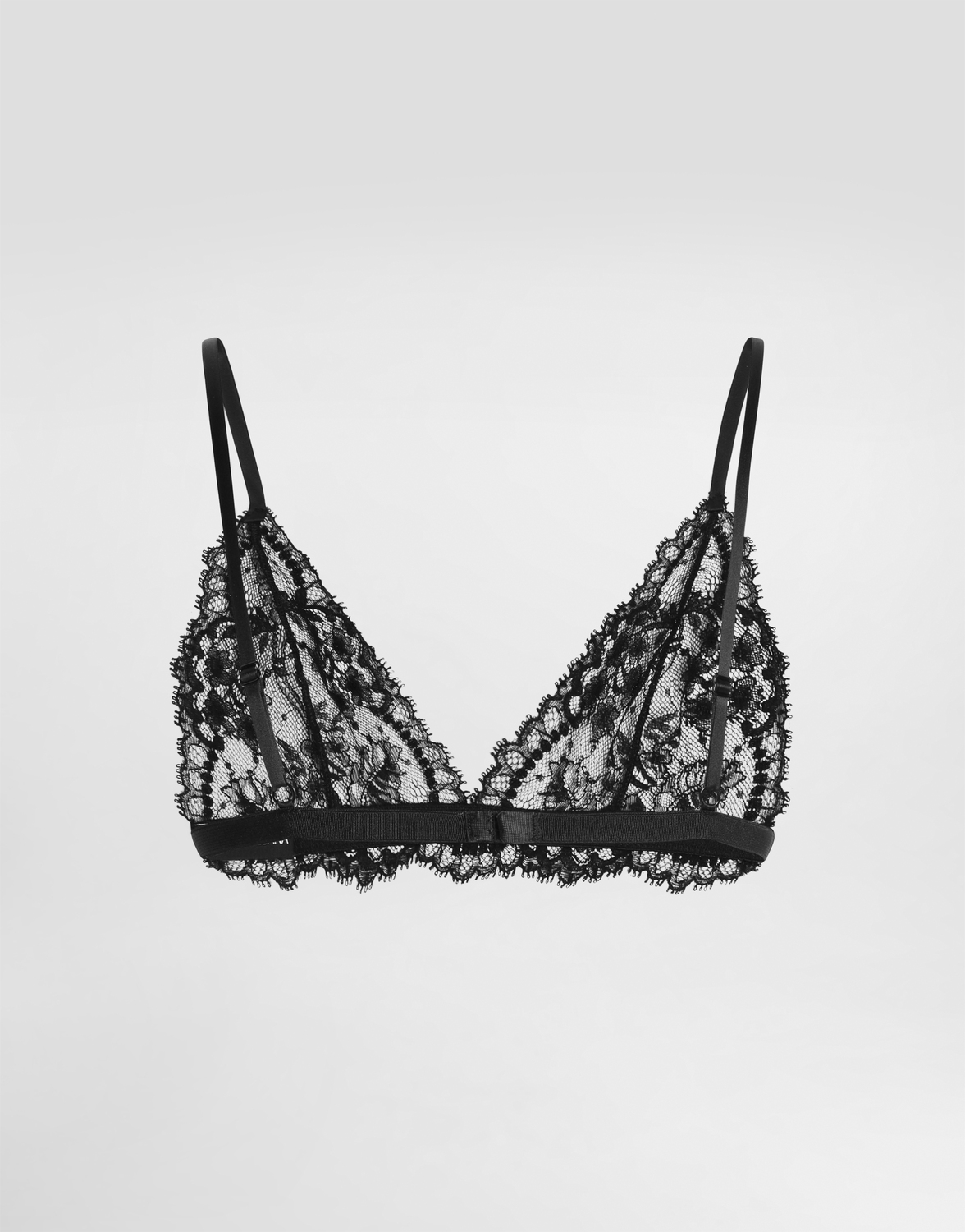 Бра-треугольник из шантильского кружева Dolce & Gabbana, черный — фото 2