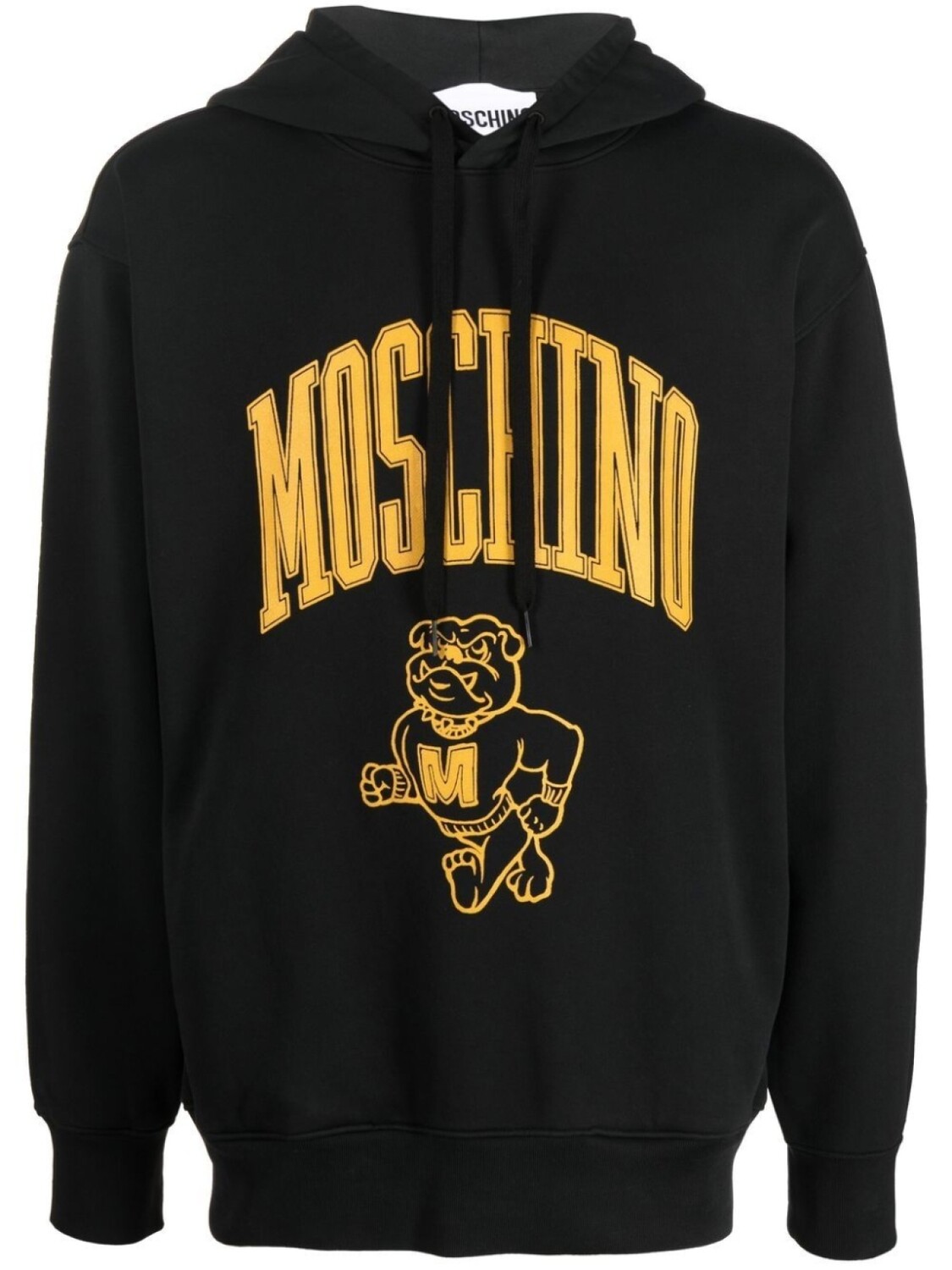 

Moschino худи Varsity Bulldog с кулиской, черный
