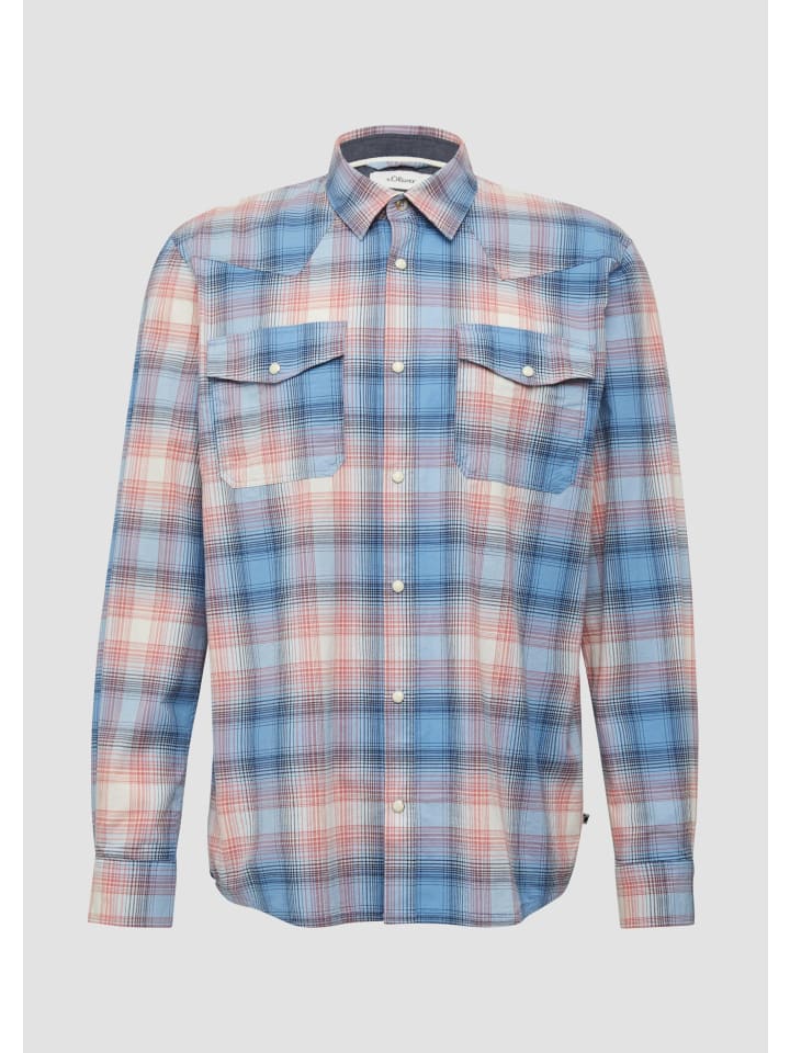 

Рубашка 55N2_королевского синего цвета s.Oliver