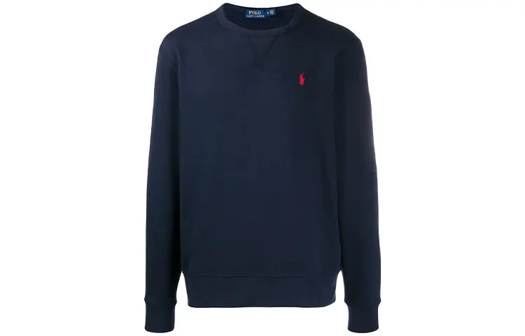 

Толстовка с круглым вырезом и вышивкой «Пони» Polo Ralph Lauren, темно-синий