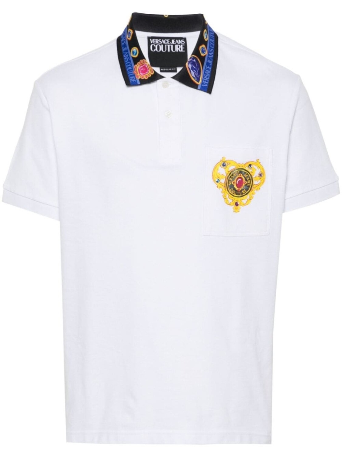 

Рубашка-поло Heart Couture Versace Jeans Couture, белый