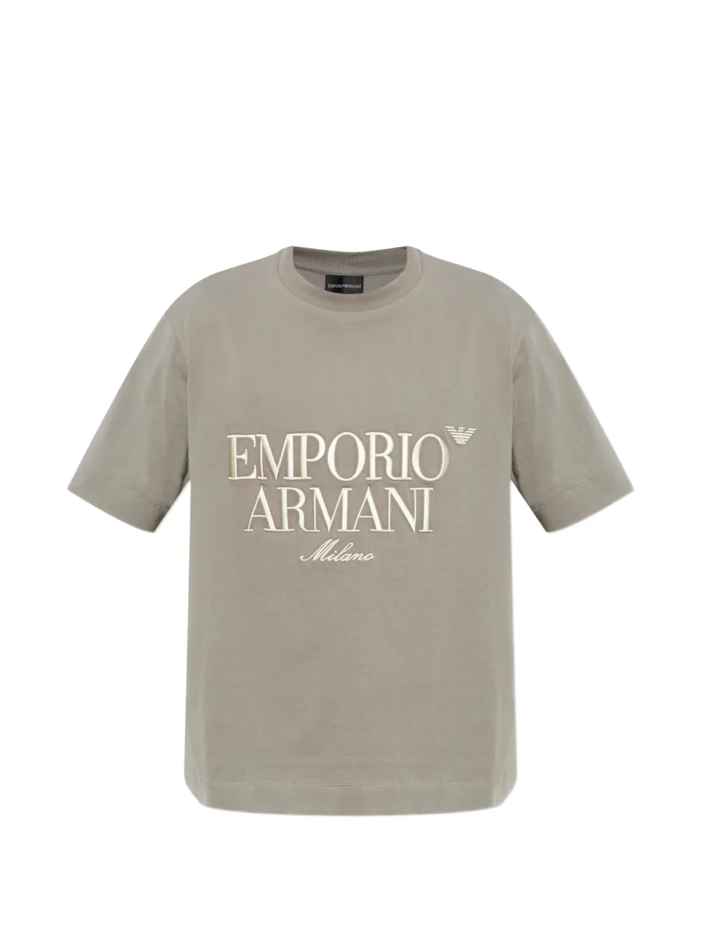 

Футболка с вышивкой Emporio Armani, серый