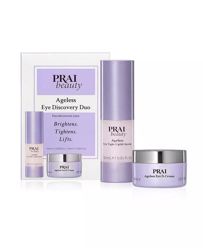 

Ageless Eye Discovery Duo — 10 мл крема для глаз и 10 мл сыворотки для подтягивания кожи вокруг глаз Prai Beauty