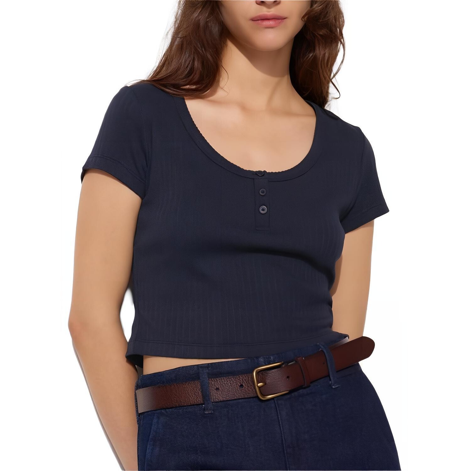 

Футболка женская Uniqlo, темно-синий