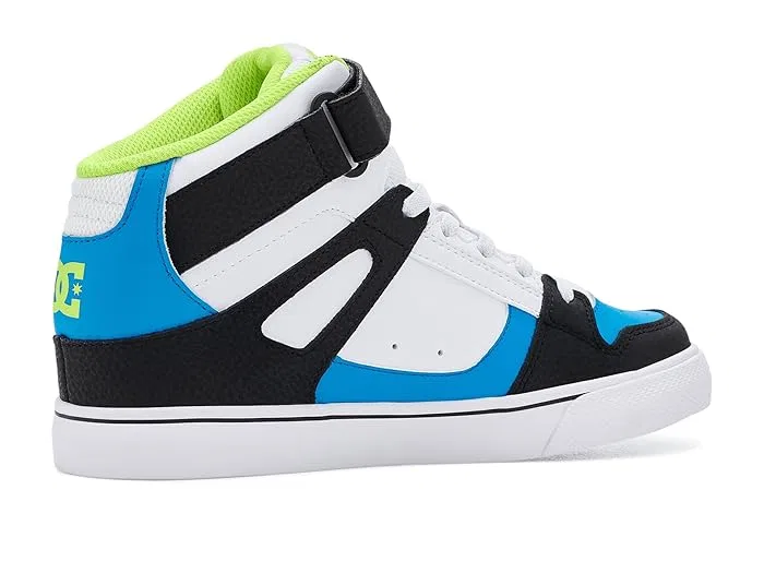 Кроссовки высокие с липучкой Pure Hi Top EV DC Kids, White/Blue/Black/Green — фото 4