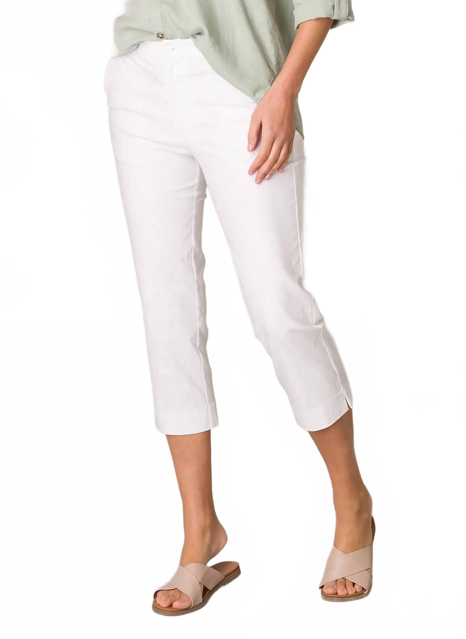 

Укороченные брюки Gianina белого цвета Yest