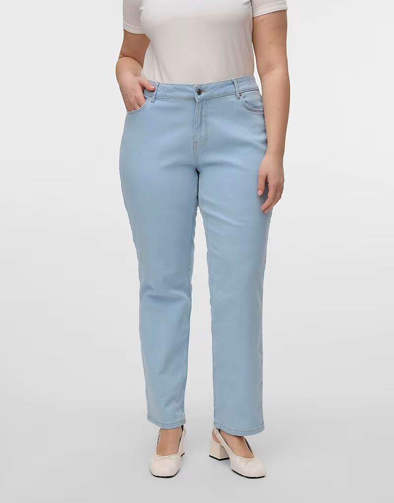 

Джинсы прямого кроя Vero Moda Curve светло-голубого цвета