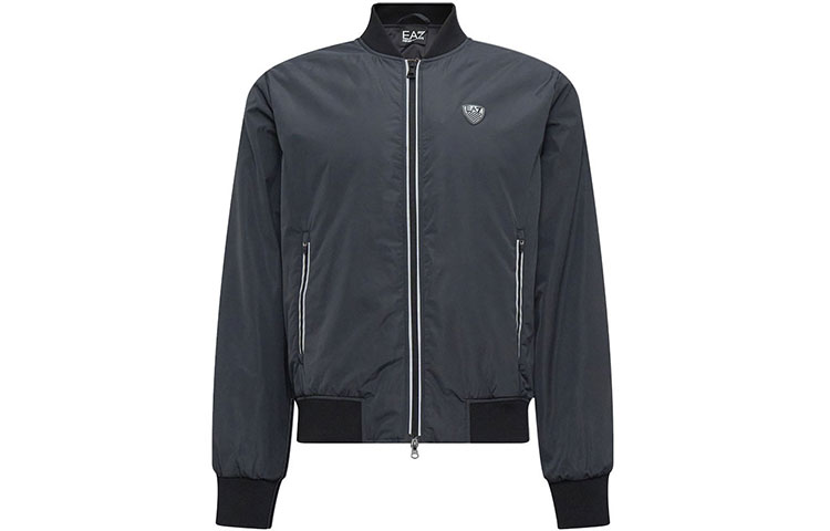 

Куртка-бомбер на молнии с нашивкой логотипа EMPORIO ARMANI, синий