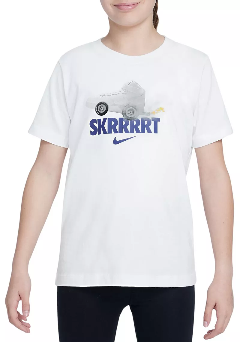 

Детская футболка с графическим рисунком Nike Sportswear Photo Finish, белый