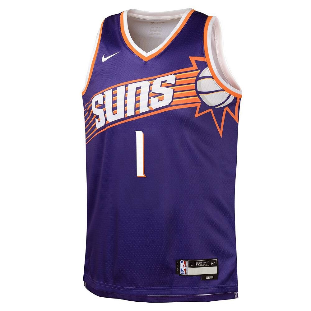 Молодежная футболка Nike Devin Booker Purple Phoenix Suns Swingman — Icon Edition, цвет Phx Purple — фото 3