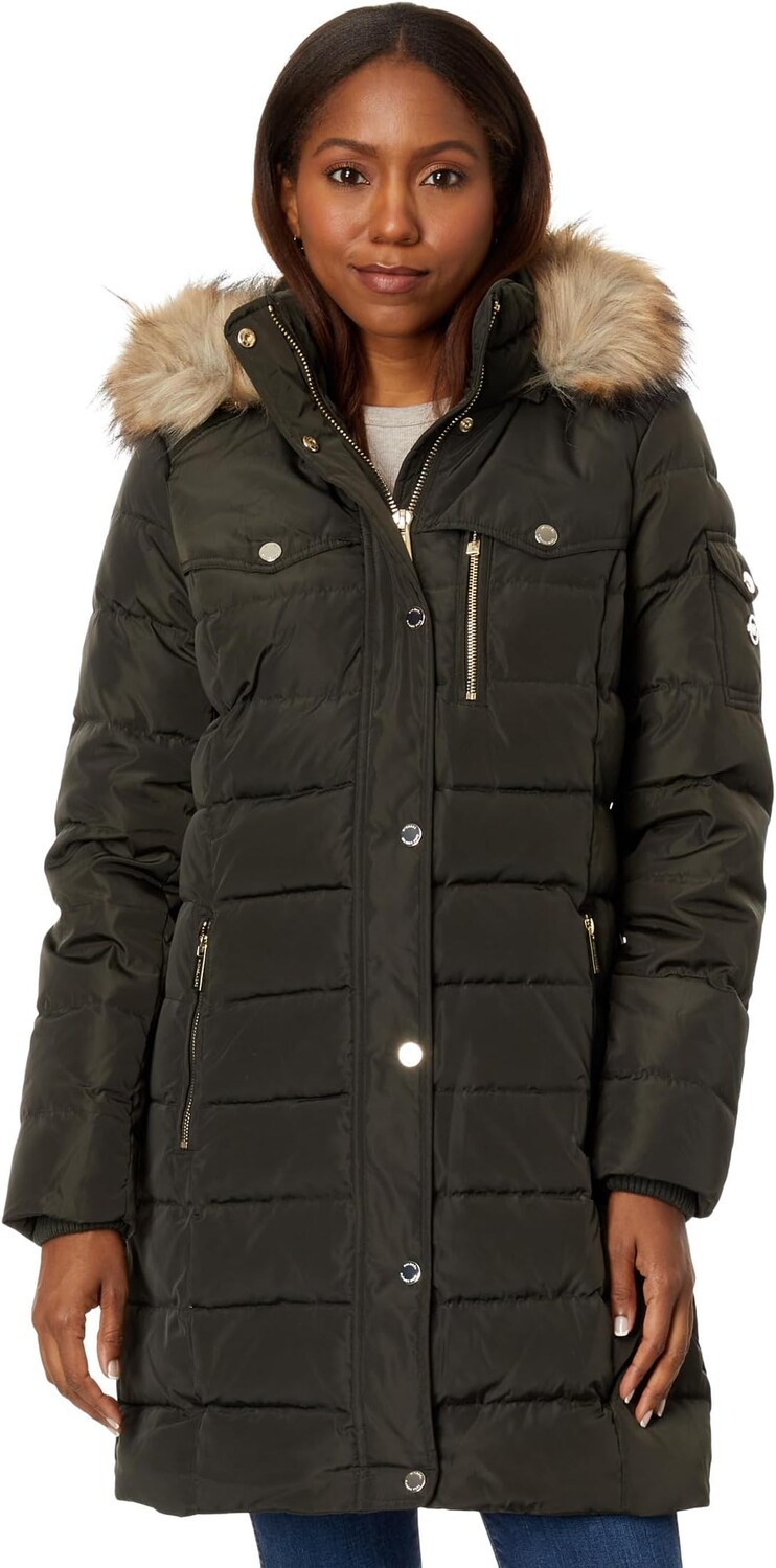 

Пуховик Michael Kors Snap Front Down Puffer M825943CZ, цвет Dark Moss