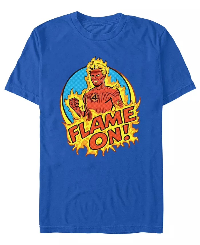 

Мужская футболка Fantastic 4 First Steps Flame On Johnny Fifth Sun, синий