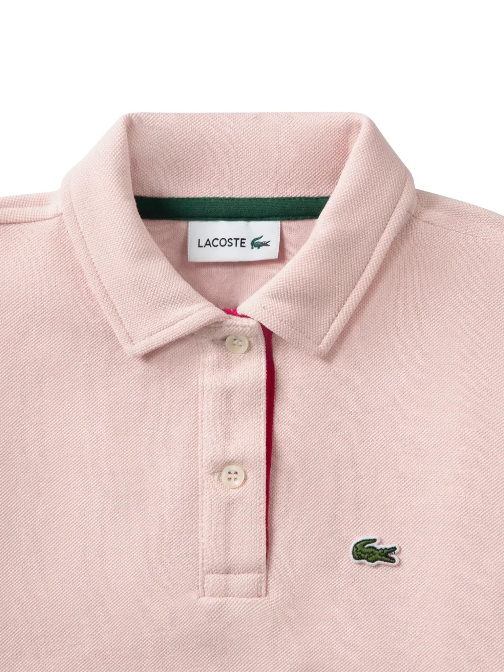 Футболка с пуговицами Lacoste Kids, розовый — фото 4