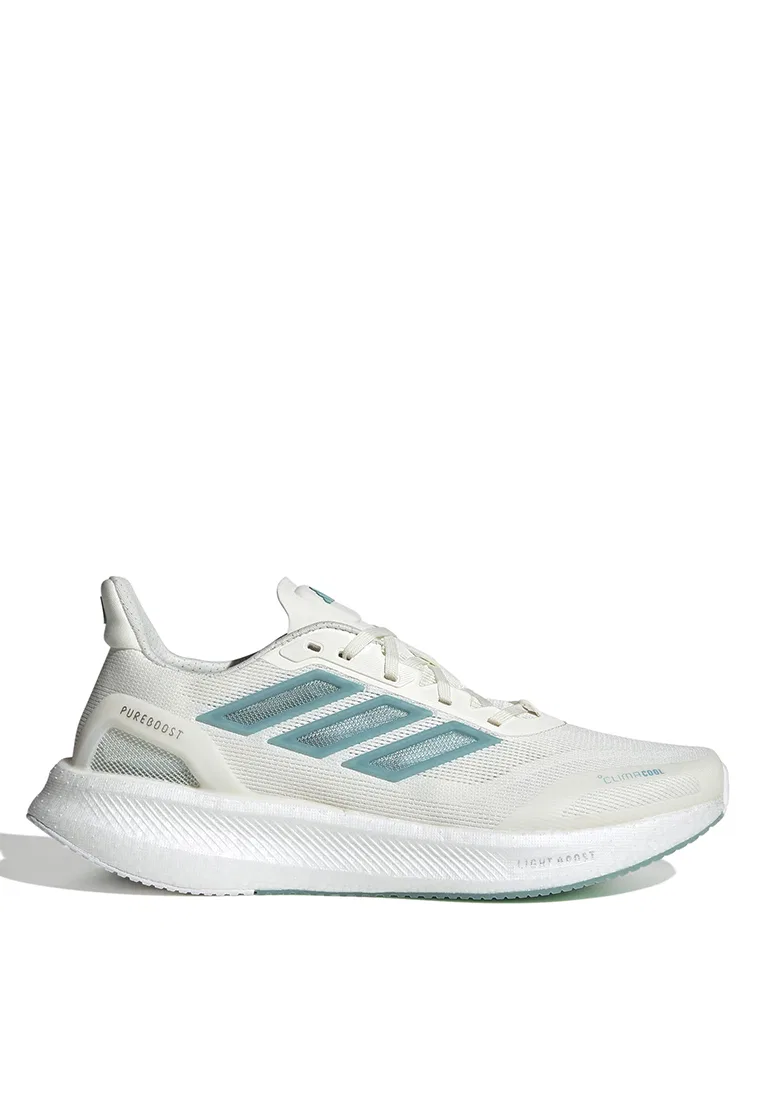 Кроссовки мужские, Pureboost 5 Climacool, Adidas, белый/мятный/кремовый