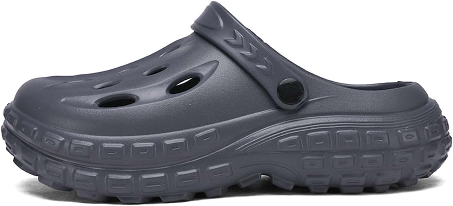 

Мужские и женские садовые сабо, легкие, с поддержкой свода стопы, противоскользящие, для пляжа, улицы и душа Generic, серый