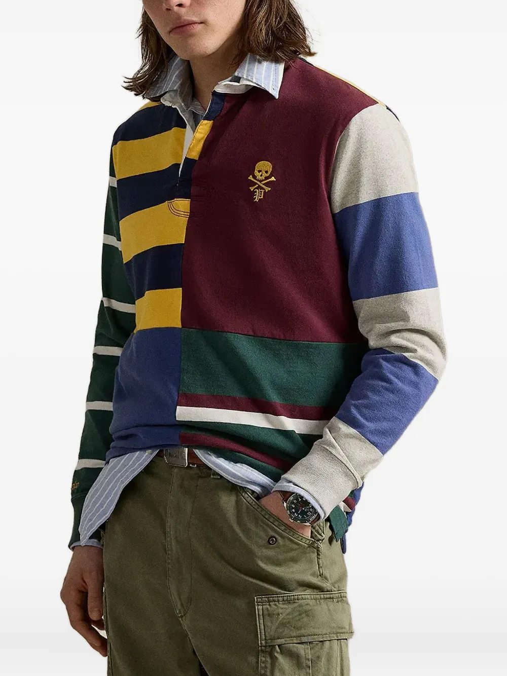 

Рубашка поло в технике пэчворк POLO RALPH LAUREN, зеленый