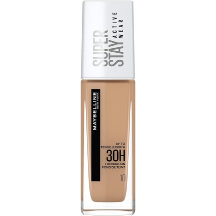 

Maybelline New York Super Stay Active Wear Водостойкая тональная основа, оттенок № 10, слоновая кость, 30 мл