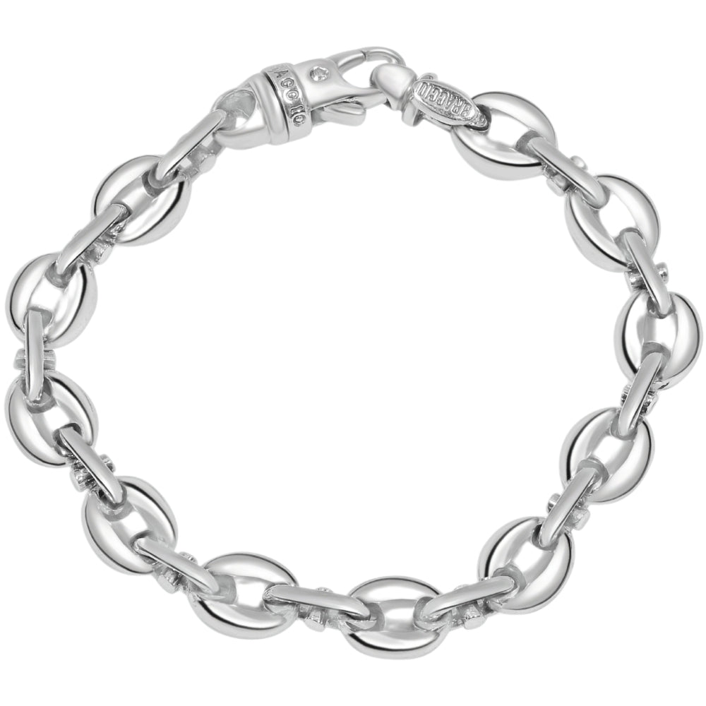 

Мужской браслет из 14-каратного золота (56 грамм) или платины (90 грамм) 5-10 мм, 8,5 дюйма Pompeii2, 14K Rose Gold