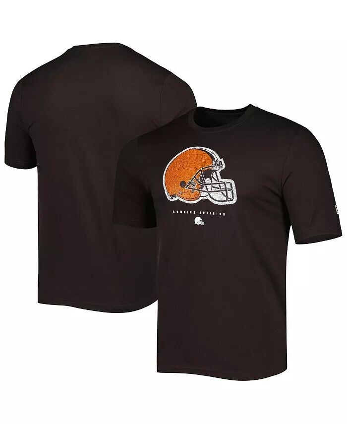 

Мужская коричневая футболка с логотипом Cleveland Browns Joint Authentic Ball New Era