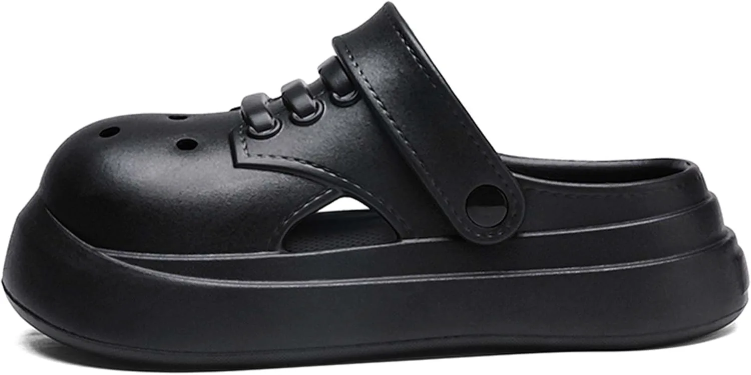 

Мужские садовые сабо, летние сандалии, уличные нескользящие тапочки, шлепанцы для душа, бассейна и пляжа (для женщин/мужчин) Vtiao, черный