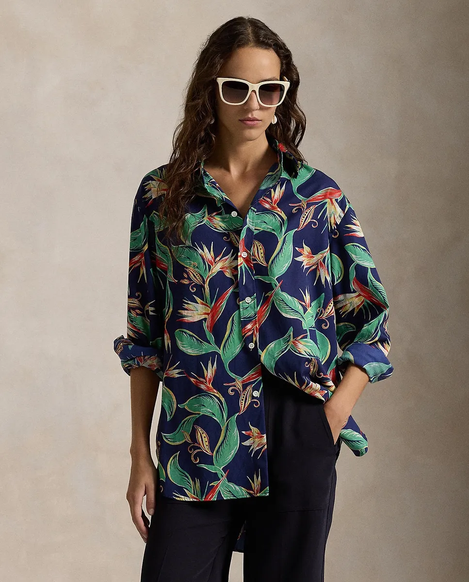 

Женская рубашка с длинным рукавом и цветочным принтом Polo Ralph Lauren, мультиколор