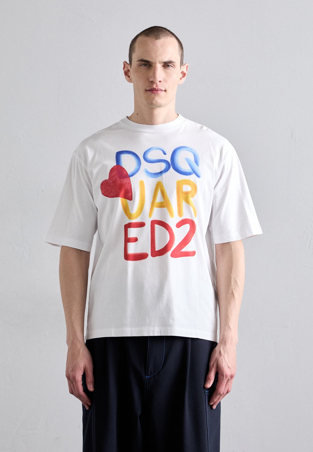 

Футболка с принтом LOOSE FIT TEE Dsquared2, белый