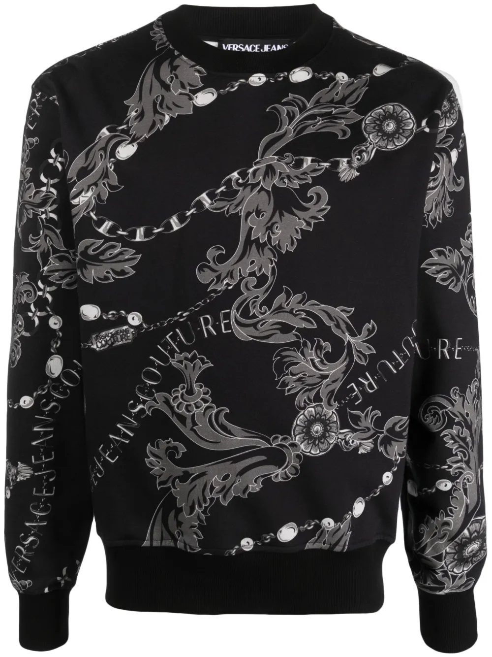 

Джемпер с узором Baroque Versace Jeans Couture, черный