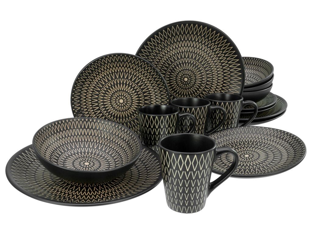 

CreaTable, 33073, Crafted Black, комбинированный сервиз, 16 предметов, керамогранит, черный