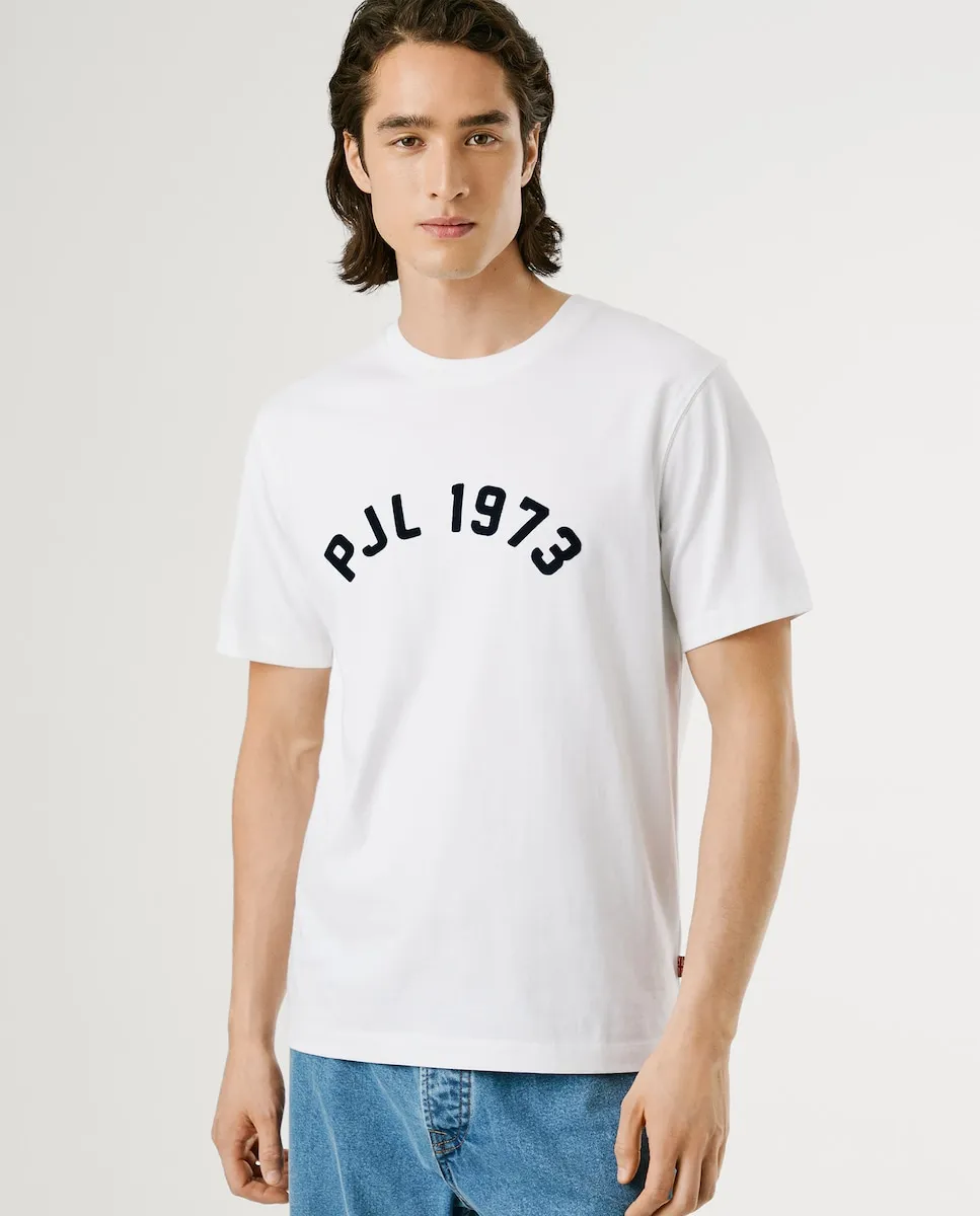 

Мужская футболка с коротким рукавом с логотипом PJL 1973 Pepe Jeans, белый