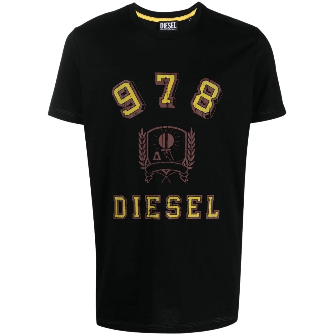 

Футболка university shield с логотипом it Diesel, черный
