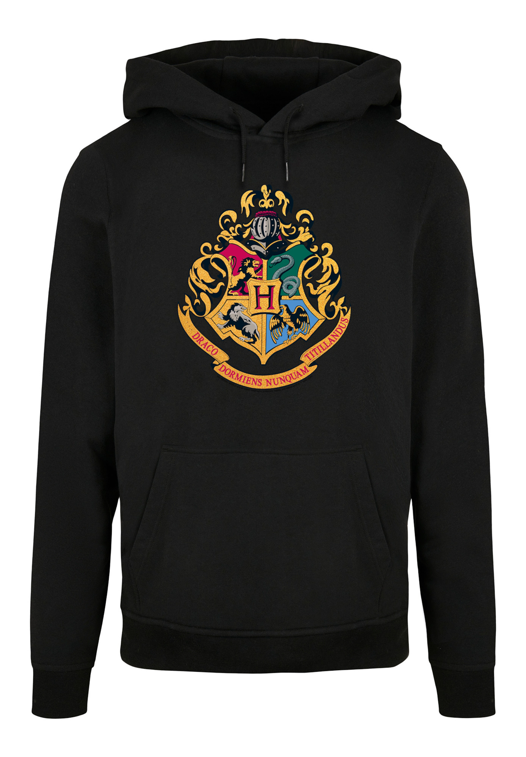 

Пуловер F4NT4STIC Basic Hoodie Harry Potter Hogwarts Crest Gold, черный