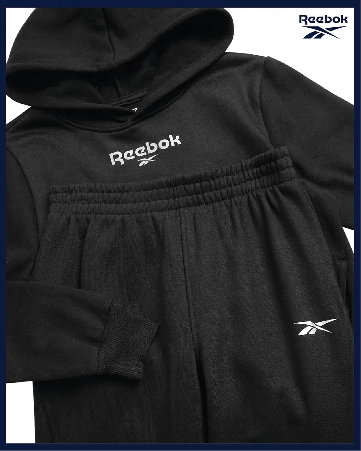 Детский спортивный костюм из флиса Reebok, 2 предмета, Classic Black — фото 4