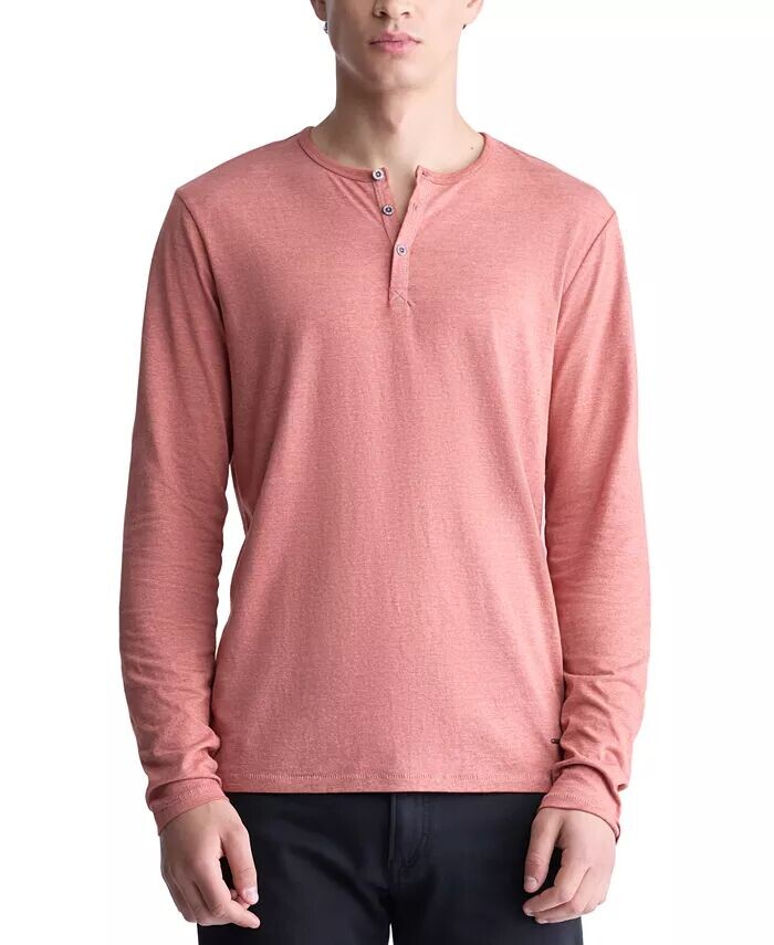 

Мужская футболка Kaduk Burnout Henley с длинными рукавами Buffalo David Bitton, красный