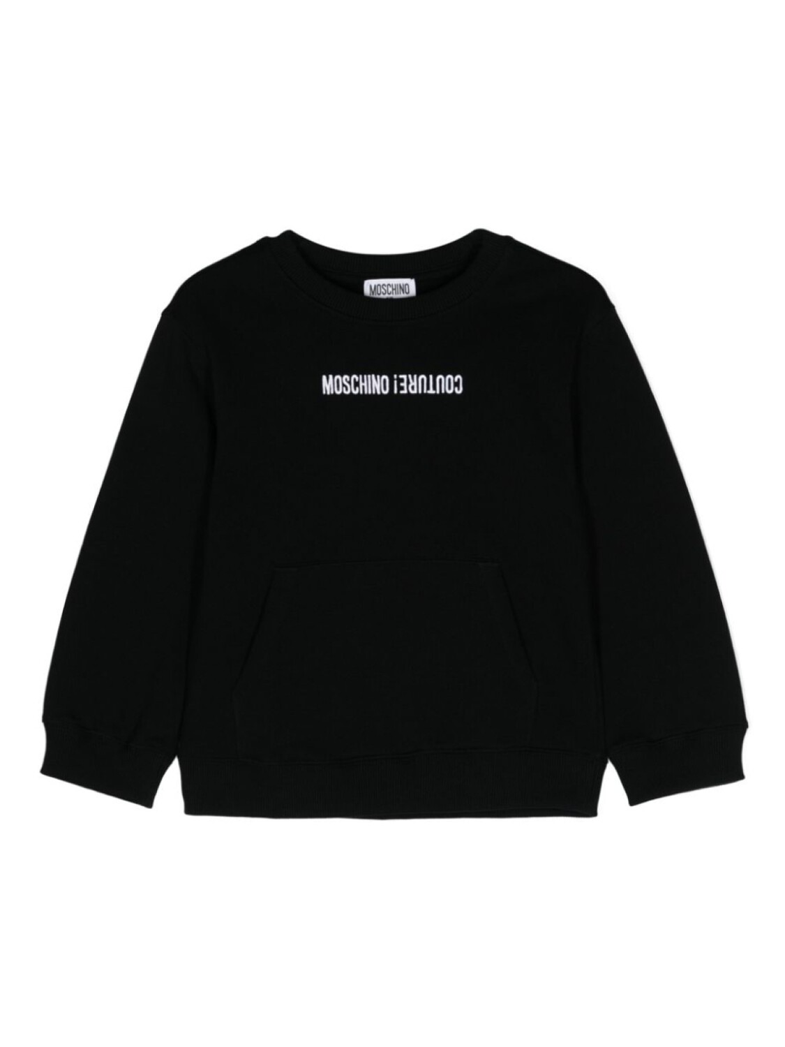 

Moschino Kids толстовка с вышитым логотипом, черный