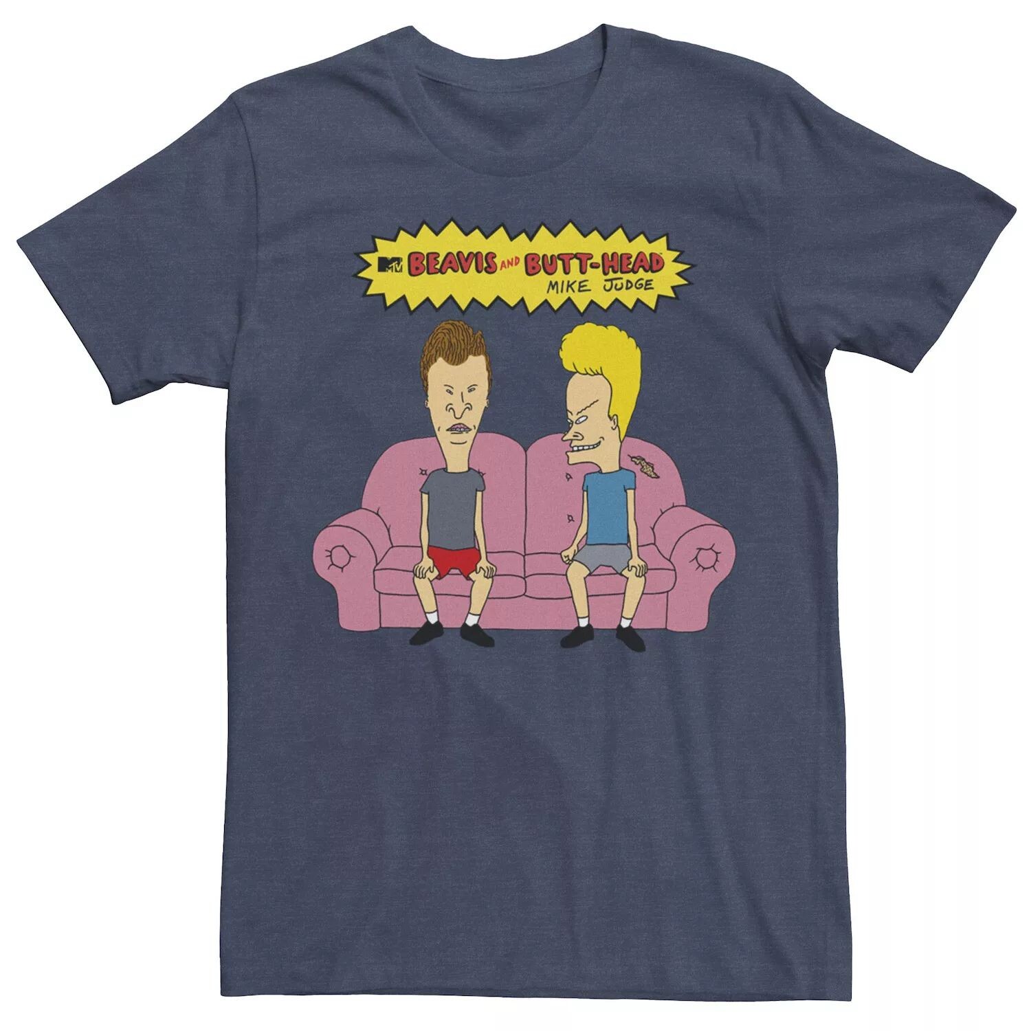 

Мужская футболка с короткими рукавами Beavis And Butthead Couch Licensed Character