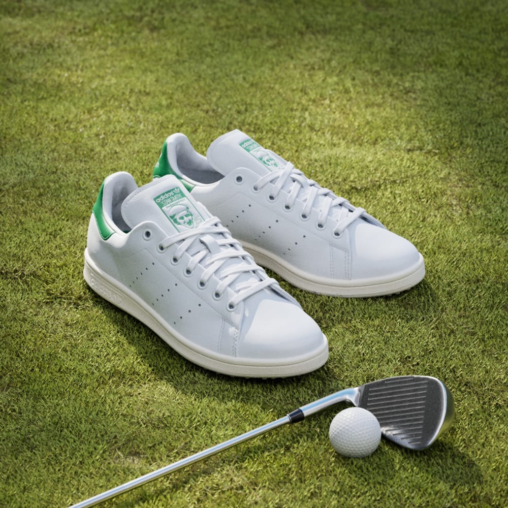 Кроссовки Adidas Stan Smith Spikeless Golf Shoes, цвет Cloud White/Green/Off White — фото 4