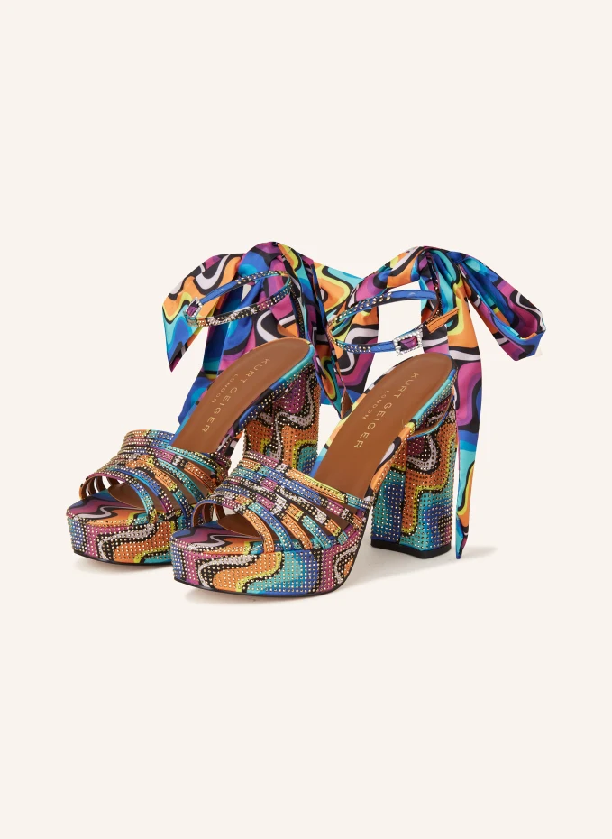 

Босоножки на платформе pierra с драгоценными камнями Kurt Geiger, синий