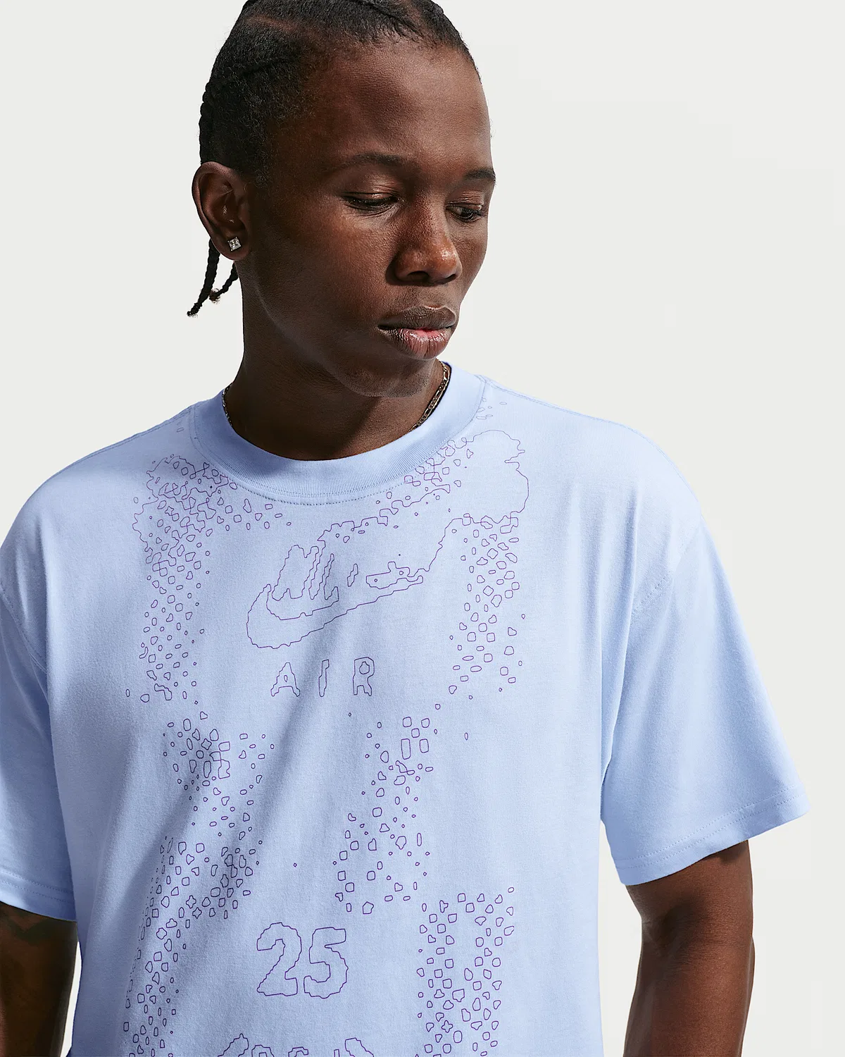 Мужская футболка Max90 Nike Sportswear, Hydrogen Blue/Bright Violet — фото 3