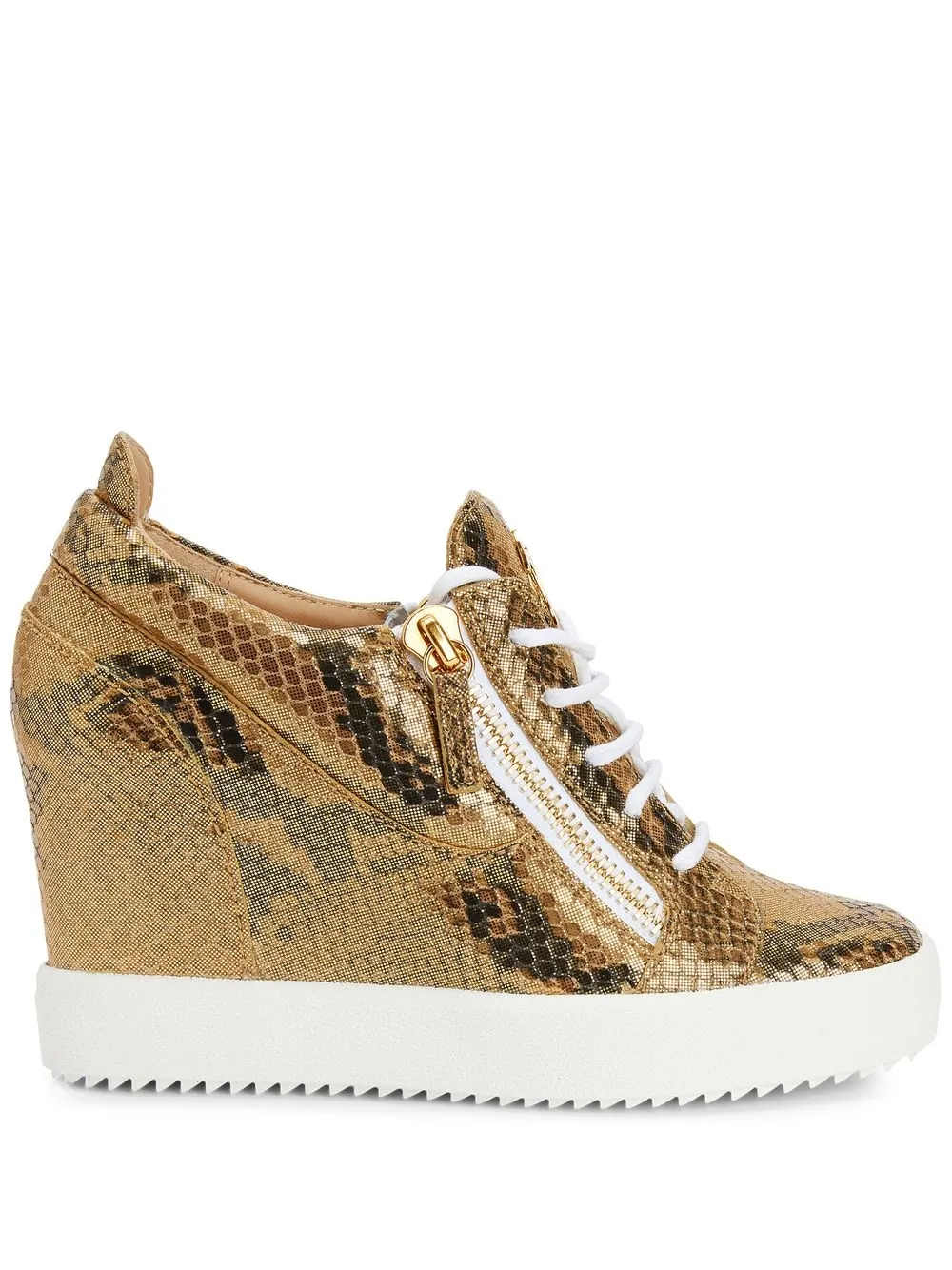 Кроссовки Kriss на танкетке Giuseppe Zanotti, коричневый