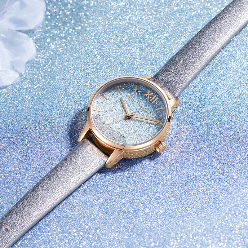 

Disney Часы Baby's Breath Quartz Movement Artificial Leather Strap Watch Women's Watch Blue Dial