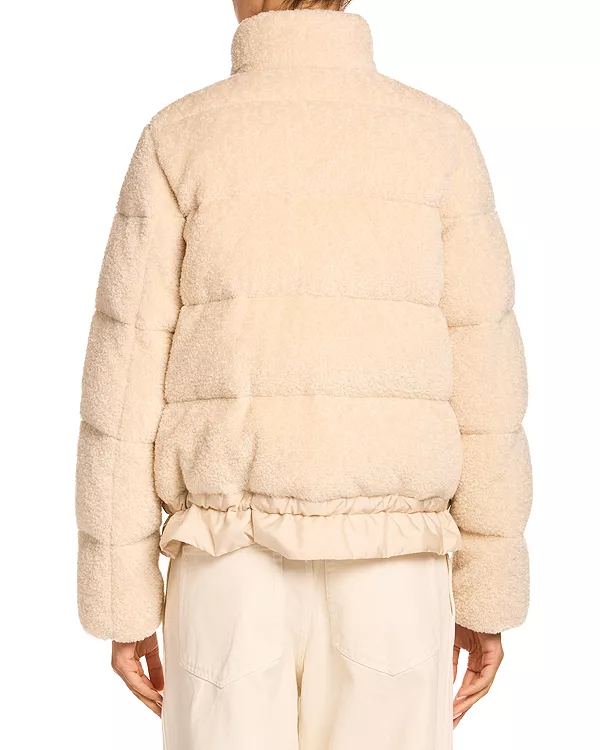 Короткая пуховая куртка Cedre teddy Moncler, белый — фото 4