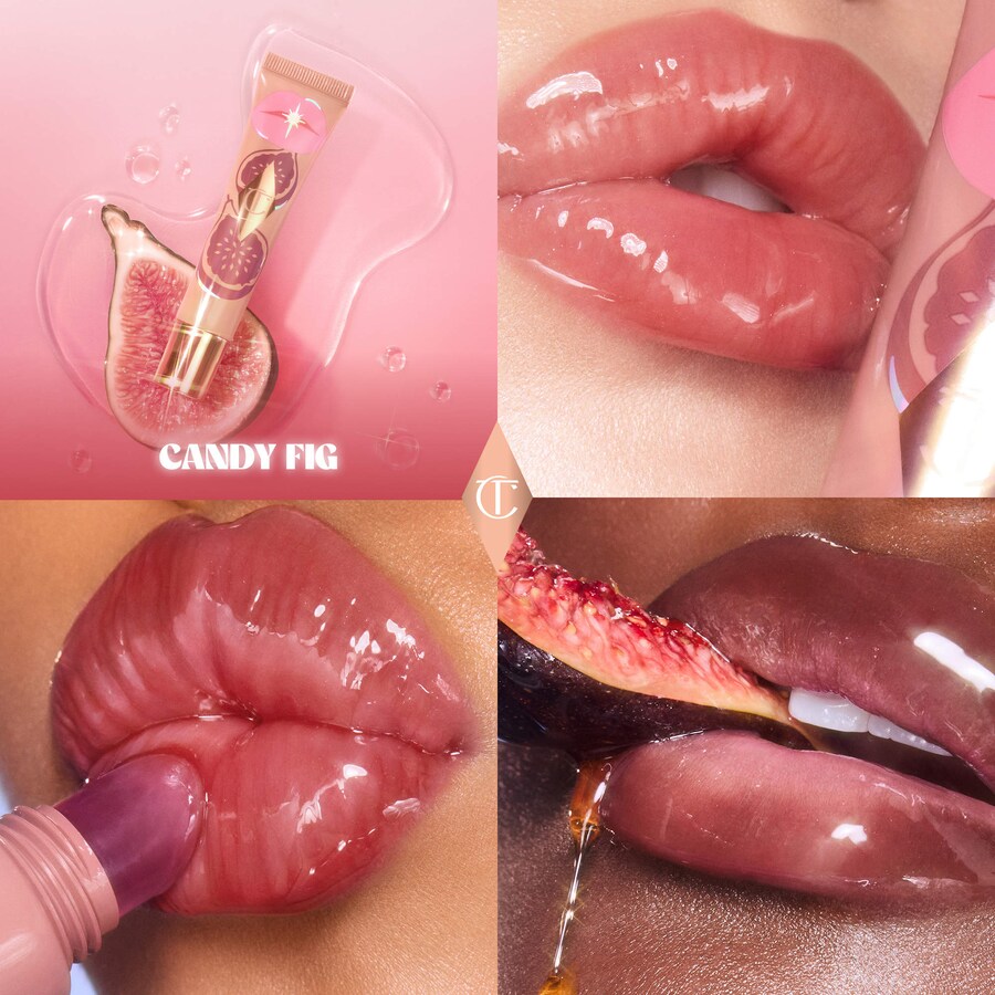 Масло для губ Unreal Lips Healthy Glow Nectar с гиалуроновой кислотой и витамином Е Charlotte Tilbury, 0.47 oz/14 mL, Juicylicious Candy Fig — фото 2
