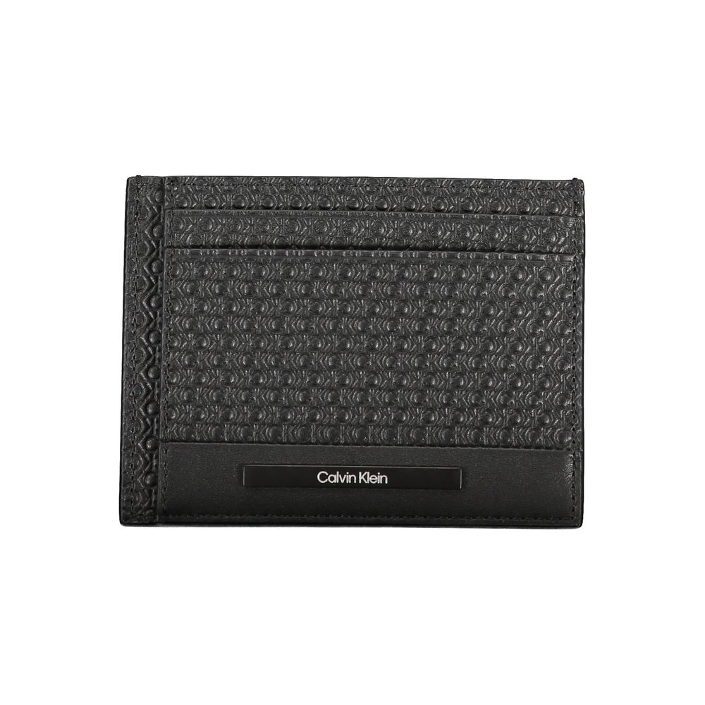 

Черный кожаный кошелек Calvin Klein, Black