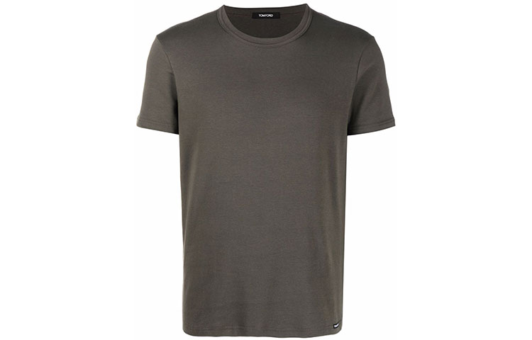 

Футболка с растягивающимся воротником TOM FORD, зеленая