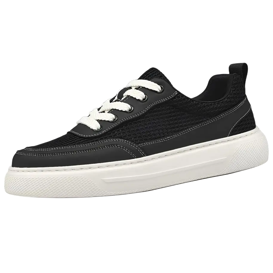 

SENJIALUO Мужские легкие устойчивые к истиранию повседневные низкие кеды черные, цвет Black